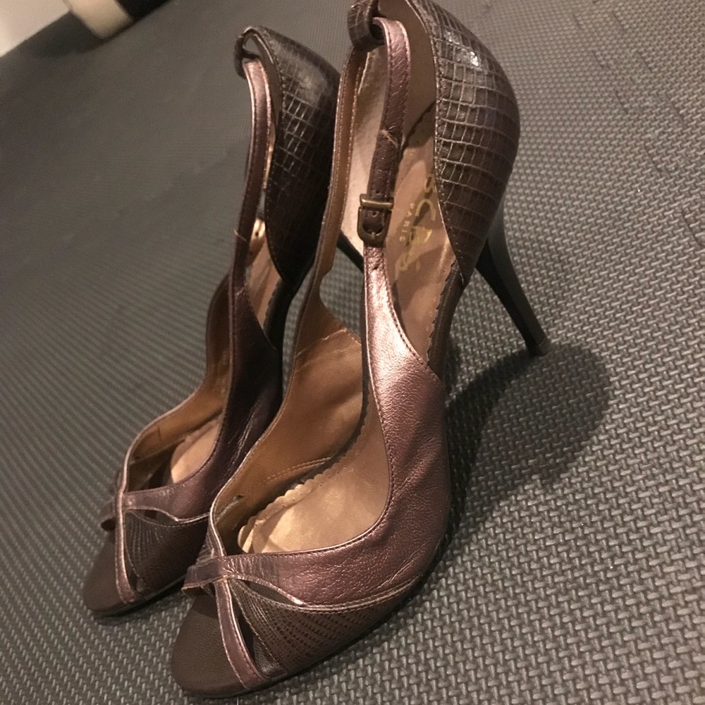 BCBG Metallic Heels, Size 9